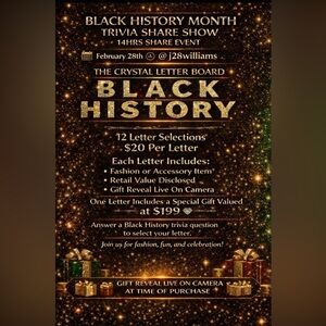 The Crystal Letter Board - Black History Edition 12 letters one 1️⃣ hold Gift